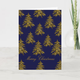 Zwarte kerstboom feestdagen kaart