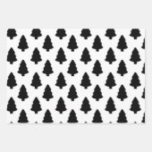 Zwarte kerstboom inpakpapier vel (Voorkant 3)