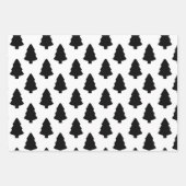 Zwarte kerstboom inpakpapier vel (Voorkant 2)