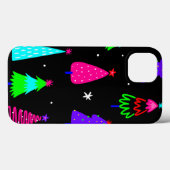 zwarte kerstboom kleurrijke pop kunst Case-Mate iPhone case (Achterkant (horizontaal))