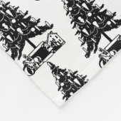  zwarte kerstboom, monogrammen fleece deken (Hoek)