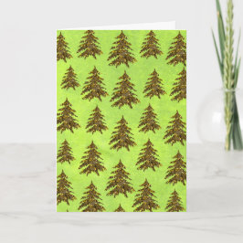 Zwarte kerstboom op abstract papier feestdagen kaart