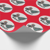 Zwarte kerstboom — Santa Hat Funny What Cute Cadeaupapier (Hoek)