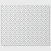 Zwarte kerstboom Scandinavisch patroon Cadeaupapier (Vlak)