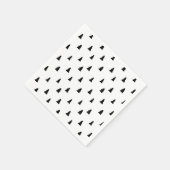 Zwarte kerstboom Scandinavisch patroon Servet (Hoek)