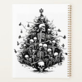 Zwarte kerstboom Schedels en botten Planner (Achterkant)