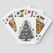 Zwarte kerstboom Schedels en botten Pokerkaarten (Achterkant)