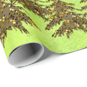 Zwarte kerstboom, sterren op abstract papier (Rol Hoek)