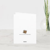 Zwarte kerstboom, sterren op abstract papier feestdagen kaart (Achterkant)