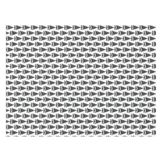  zwarte kerstboom tafelkleed (Voorkant (Horizontaal))