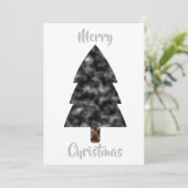 Zwarte kerstboomkaart voor Waterverf Kaart (Staand voorkant)
