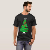 Zwarte kerstboomT-shirt T-shirt (Voorkant volledig)
