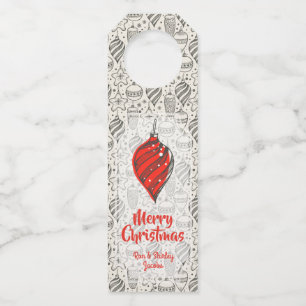 Zwarte  kerstboomvakantie Ornamenten Flessenhanger