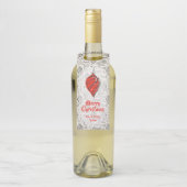 Zwarte  kerstboomvakantie Ornamenten Flessenhanger (Op fles)