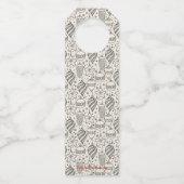 Zwarte  kerstboomvakantie Ornamenten Flessenhanger (Achterkant)