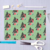 Zwarte kerstcadeau voor meisjes tissuepapier (Craft)