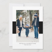 Zwarte Kerstcadeaubox Collage met lintboog Feestdagenkaart (Achterkant)