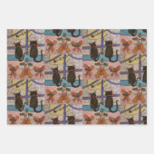 Zwarte kerstcadeaupapierlade voor kerstmis inpakpapier vel (Voorkant 2)