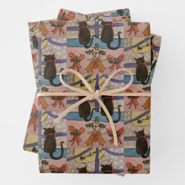 Zwarte kerstcadeaupapierlade voor kerstmis inpakpapier vel
