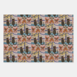 Zwarte kerstcadeaupapierlade voor kerstmis inpakpapier vel