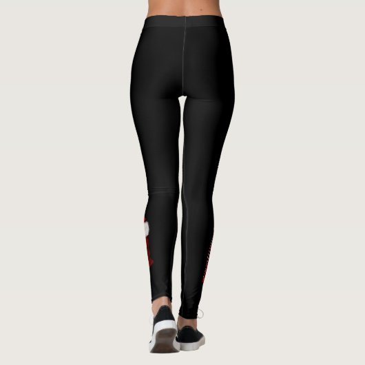 Zwarte Kerstcadeaus Broek Leggings (Achterkant)
