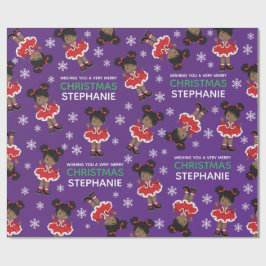 Zwarte kerstdanser cadeaupapier