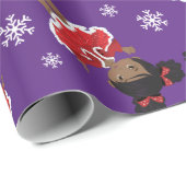 Zwarte kerstdanser cadeaupapier (Rol Hoek)