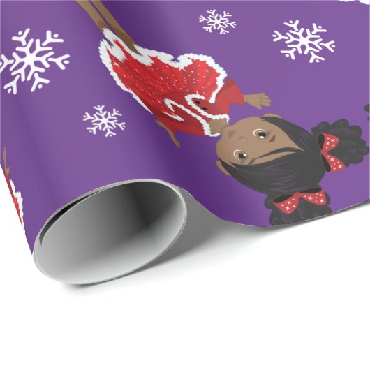 Zwarte kerstdanser cadeaupapier (Rol Hoek)