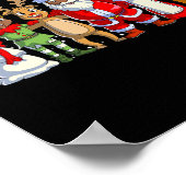 Zwarte Kerstfamilie Afro-Amerikaanse kerstman Poster (Hoek)