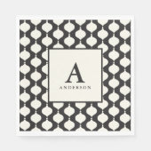 Zwarte  kerstfeest servet (Voorkant)