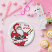 Zwarte kerstfeestdag Borden Papieren Bordje (Feest)