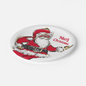 Zwarte kerstfeestdag Borden Papieren Bordje (Gekanteld)