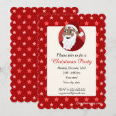 Zwarte kerstfeestdag kaart (Voorkant / Achterkant)