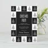 Zwarte kerstfeestdag kaart (Staand voorkant)