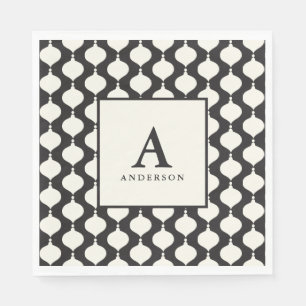 Zwarte kerstfeestdag servet