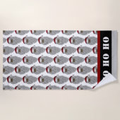 Zwarte kerstfeestdag strandlaken (Voorkant)