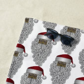 Zwarte kerstfeestdag strandlaken (In situ)