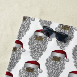 Zwarte kerstfeestdag strandlaken