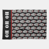 Zwarte kerstfeestdag theedoek (Horizontaal)