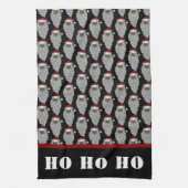 Zwarte kerstfeestdag theedoek (Verticaal)