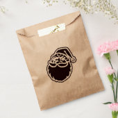 Zwarte kerstfeestdag voor kerstfeestvieren bedankzakje (Gezegeld)