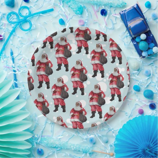 Zwarte kerstfeestdagen Borden Papieren Bordje (Feest)