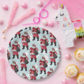 Zwarte kerstfeestdagen Borden Papieren Bordje (Feest)