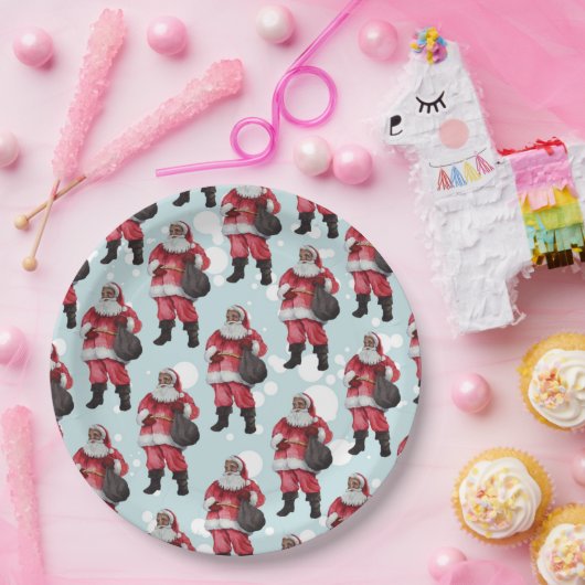 Zwarte kerstfeestdagen Borden Papieren Bordje (Feest)