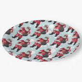 Zwarte kerstfeestdagen Borden Papieren Bordje (Gekanteld)