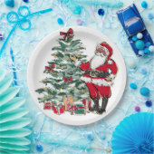 Zwarte kerstfeestdagen Borden Papieren Bordje (Feest)