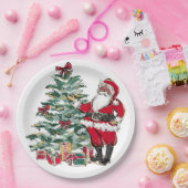 Zwarte kerstfeestdagen Borden Papieren Bordje (Feest)