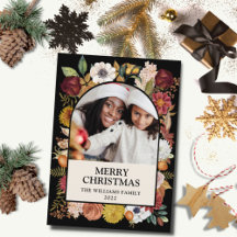 Zwarte kerstflank Floral één fotograaf