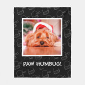 Zwarte kerstfoto's Paw Humbug Fleece Deken (Voorkant)