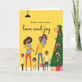 Zwarte kerstkaart 002 kaart (Voorkant)